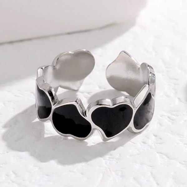 Stainless Steel Heart Open Ring for Women