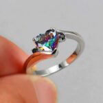 Elegant Heart-Shaped Cubic Zirconia Ring