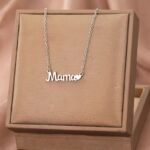 Stainless Steel "Mama Love" Heart Pendant Necklace