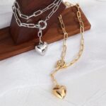 Trendy Heart Pendant Long Chain Necklace for Women