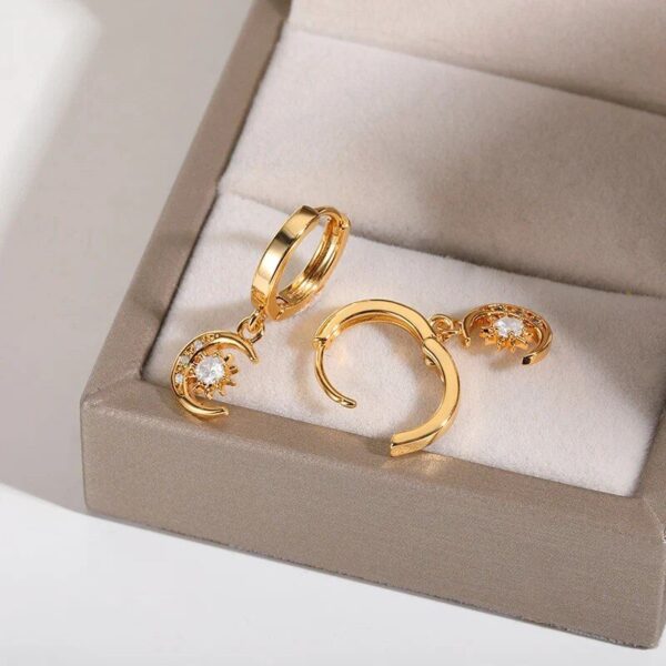 Starry Moonlight Hoop Earrings