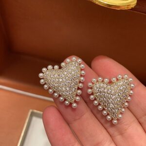 925 Silver Heart Drop Earrings