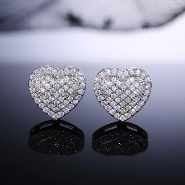 Timeless Heart Cubic Zirconia Stud Earrings for Women