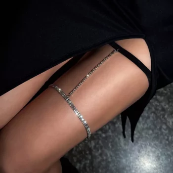 Elegant Rhinestone Leg Chain