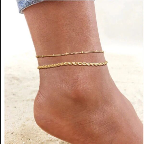 Stylish Stainless Steel Peace Anklet