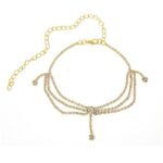 Elegant Cubic Zirconia Tassel Anklet