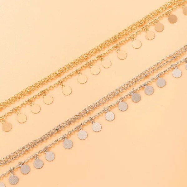 Bohemian Gold-Plated Multi-Layer Anklets