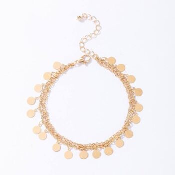 Bohemian Gold-Plated Multi-Layer Anklets