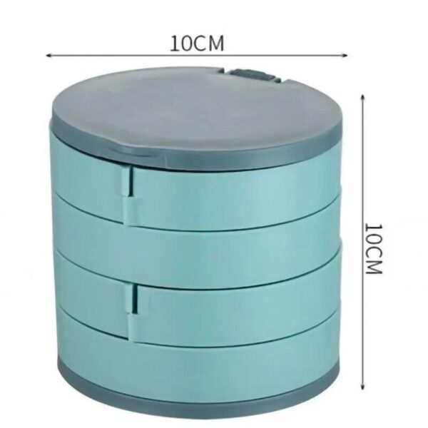 Elegant Multilayer Rotating Jewelry and Cosmetics Organizer