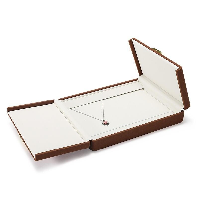 Luxurious Leather Jewelry Box – Double Lid Display & Storage Case