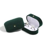 Luxurious Double-Slot Velvet Ring Box