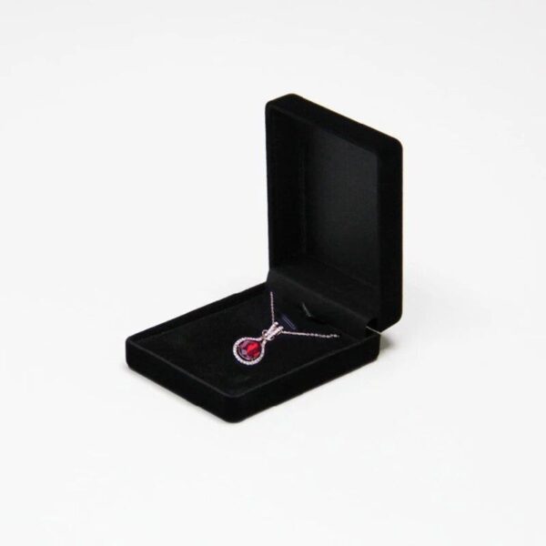 Elegant Velvet Bride Necklace & Earring Display Case - Image 3