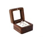 Elegant Wooden Ring Box with Soft Interior