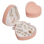 Heart-Shaped PU Leather Jewelry Box