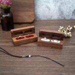 Elegant Walnut Wooden Jewelry Display Box