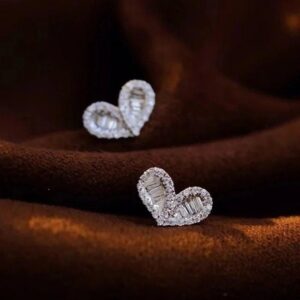 Elegant Heart Love Zirconia Earrings