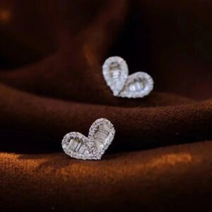 Elegant Heart Love Zirconia Earrings