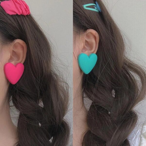 Colorful Heart-Shaped Acrylic Earrings