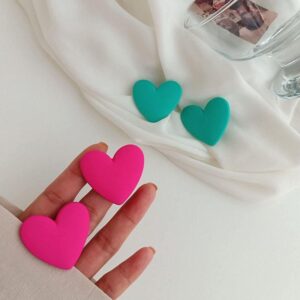 Colorful Heart-Shaped Acrylic Earrings