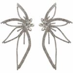 Chic Maple Leaf Zircon Stud Earrings