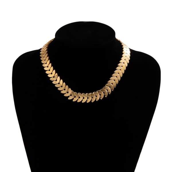 Gold Petal Choker Necklace