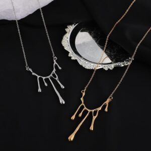 Elegant Drop Shape Yarn Pendant Necklace