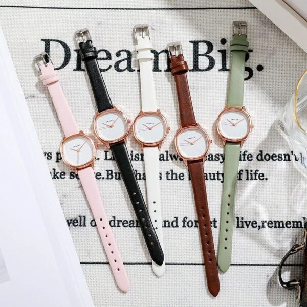 Elegant Quartz Leather Wristwatch for Women