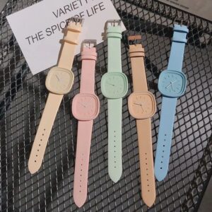 Chic Macaron Color Square Watch