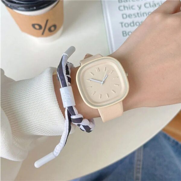 Chic Macaron Color Square Watch - Image 3