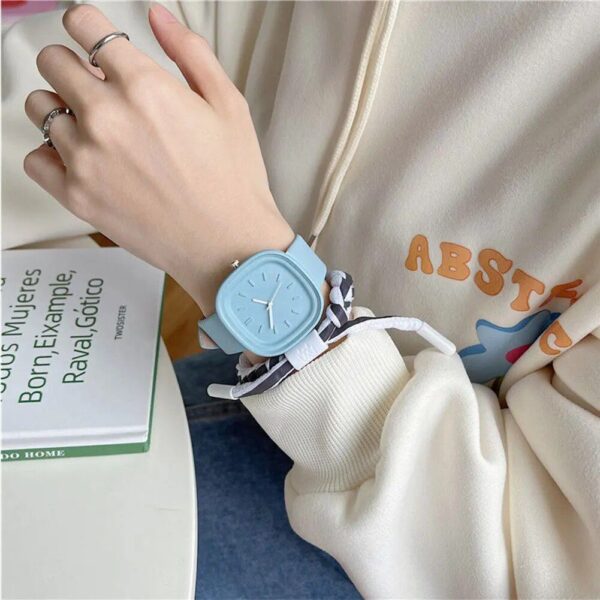 Chic Macaron Color Square Watch - Image 4