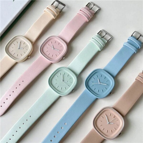 Chic Macaron Color Square Watch - Image 5