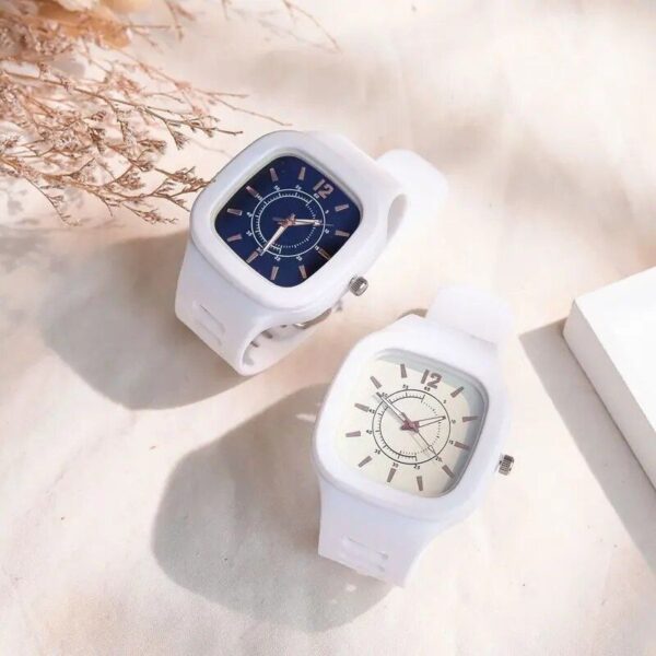 Korean Style Quartz Square Wristwatch
