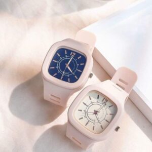 Korean Style Quartz Square Wristwatch