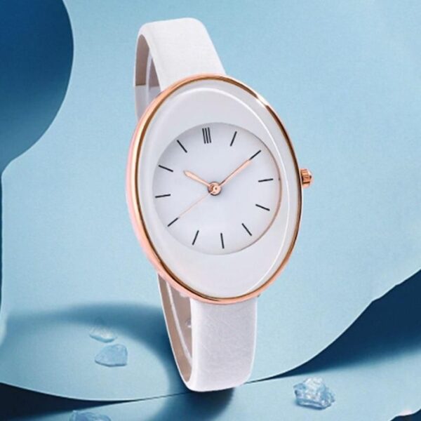Elegant Fashion Quartz Wristwatch for Women – Simple and Luxurious Leather Band Watch