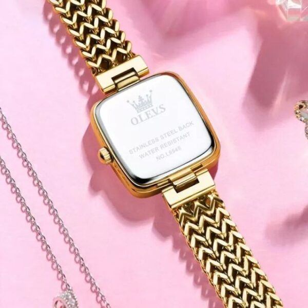 Luxury Rectangle Quartz Wristwatch for Women - Image 4