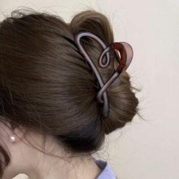 Korean Matte Heart Hair Claw Clip for Women