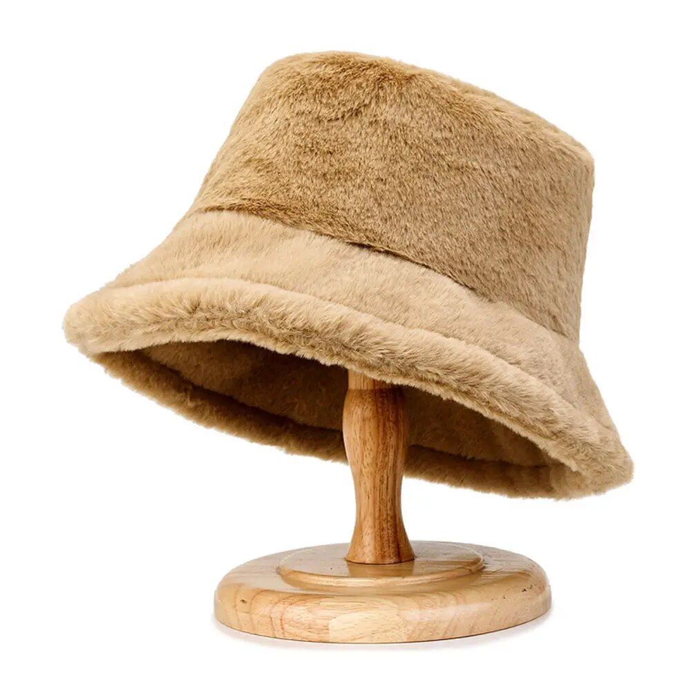 Unisex Luxury Faux Fur Bucket Hat