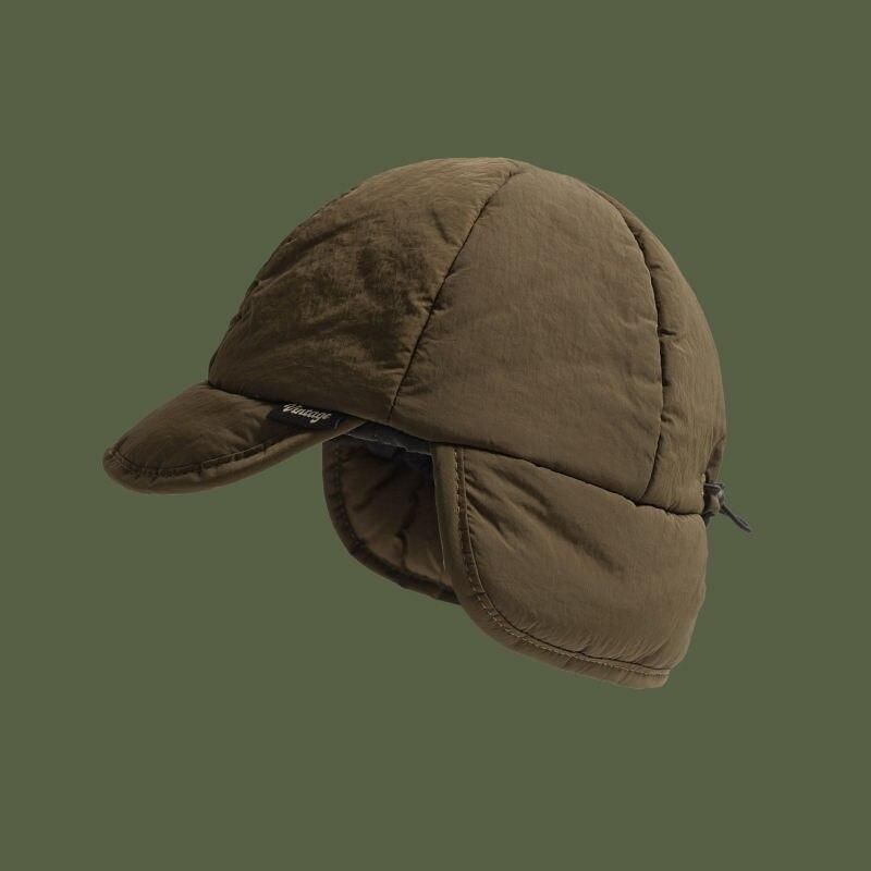 Unisex Retro Japanese Padded Ear Bomber Hat for Winter Outdoor Activities
