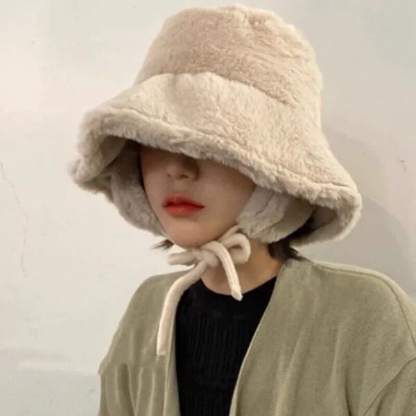 Women’s Winter Plush Bucket Hat with Ear Protection