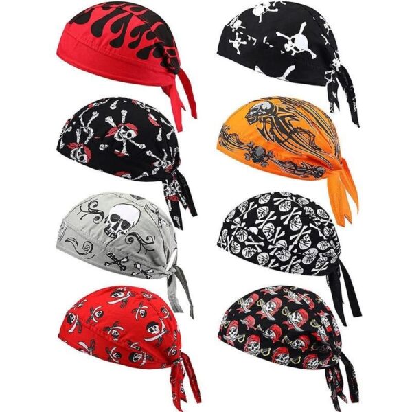 Unisex Multi-Purpose Cycling Pirate Cap – Breathable & UV Protective Bandana for Sports Enthusiasts