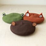 Unisex Frog Big Eye Wool Beret