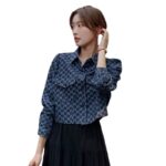 Elegant Slim Fit Denim Short Coat - French Style Women's Spring/Autumn Jacket