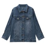 Spring 2023 Vintage Denim Mid-Length Jacket - Korean BF Style Women's Cardigan