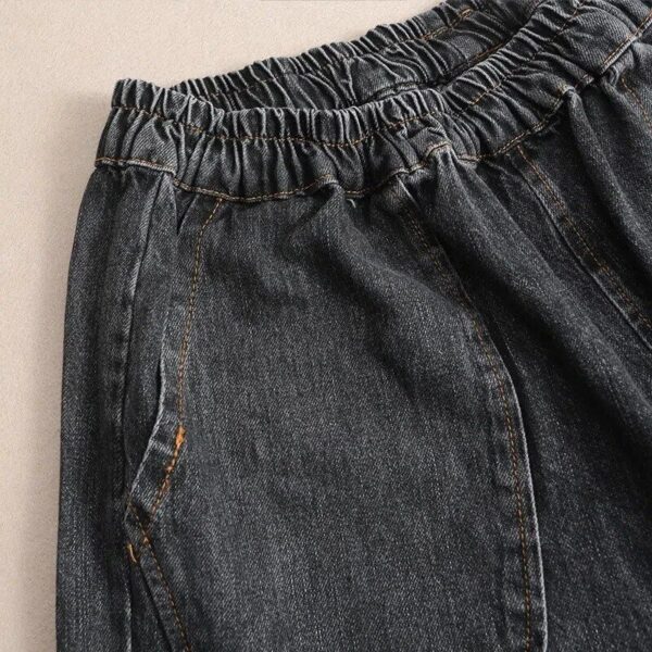 High Waist Vintage Mom Jeans – Casual Loose Fit Plus Size Denim