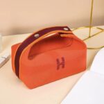 Chic Waterproof Canvas Makeup Organizer - Fashionable Cosmetic Travel Pouch