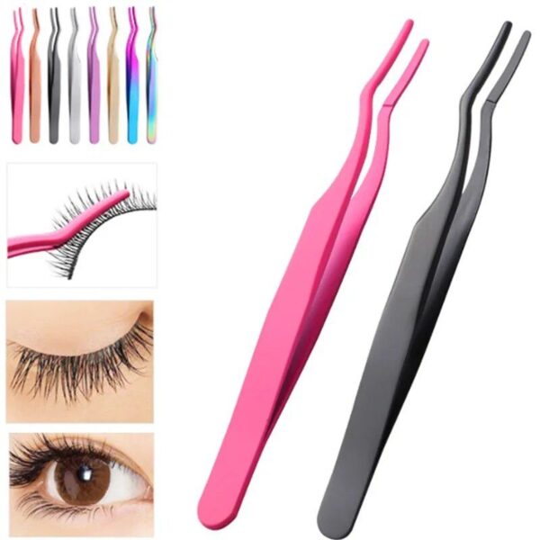 Premium Stainless Steel Eyelash Extension Tweezers – Precision Lash Applicator Tool