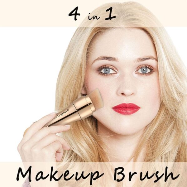 4-in-1 Multi-functional Makeup Brush Set: Foundation, Eyebrow, Shadow, Concealer, Eyeliner, Blush, & Powder