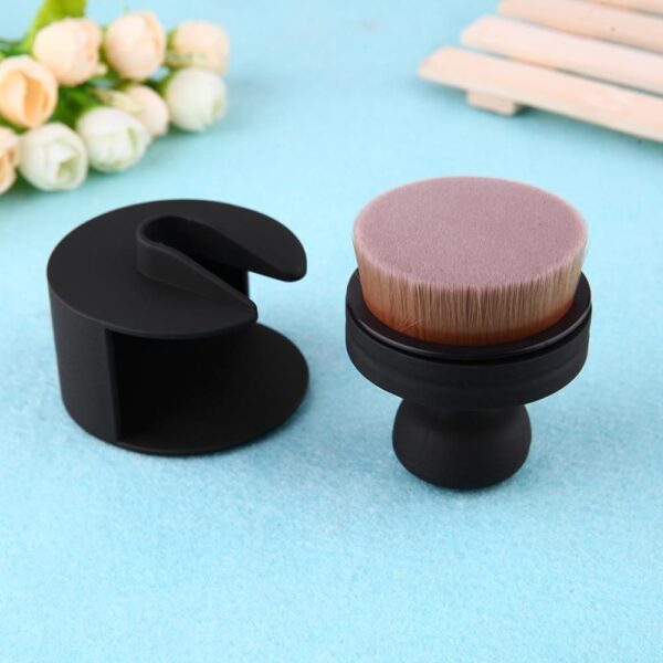 Single Push-Pull Portable O-Shape Seal Stamp Makeup Pen: Foundation, Powder & Blush Brush
