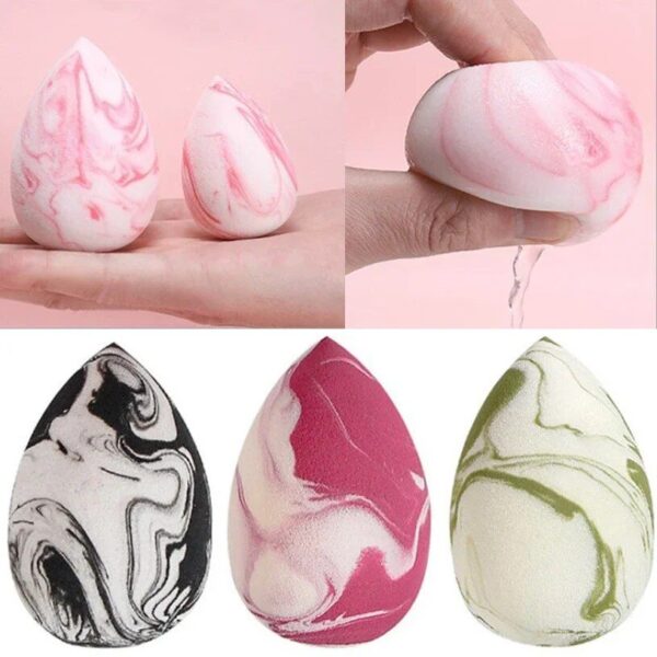 2-Pack Gradient Marble Beauty Sponge: Ultimate Makeup Application - Image 2