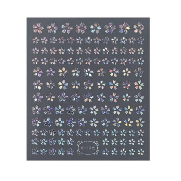 Glittering Sakura Nail Art Stickers